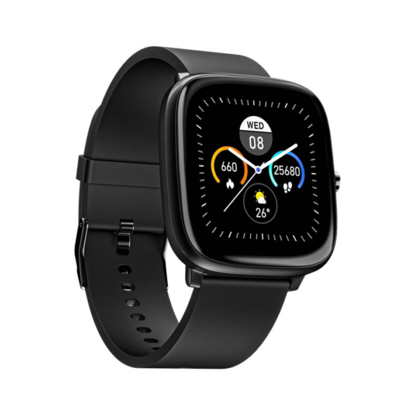 Noise ColorFit Qube Smartwatch  (Black Strap, Regular)